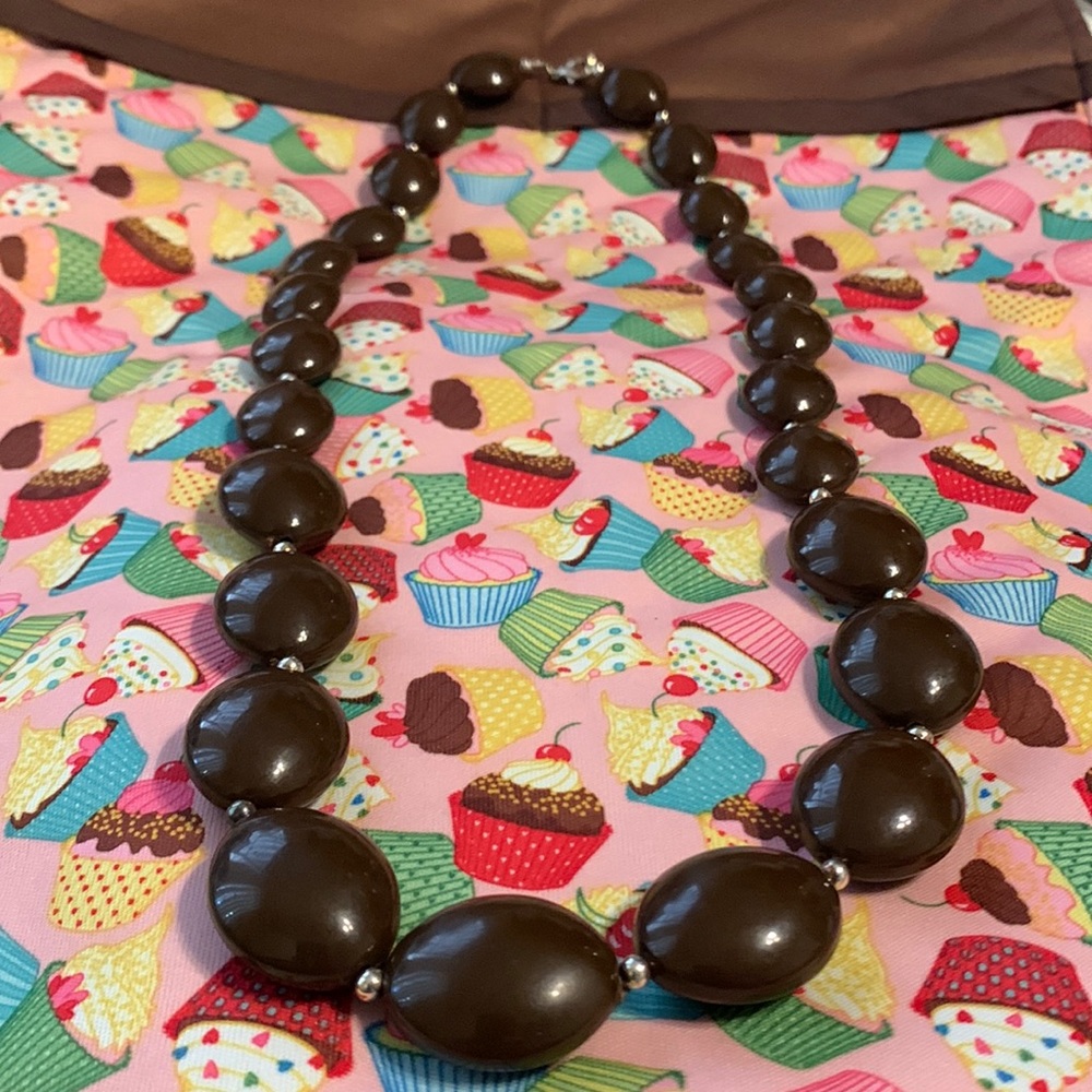 Chocolate Brown Beaded Necklace